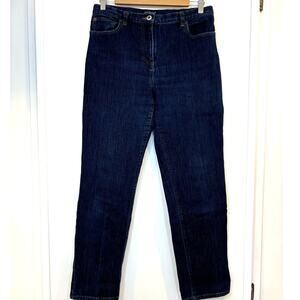 Ann Taylor Jeans Dark Wash Mid-Rise Straight Leg Women's Jeans Size 10